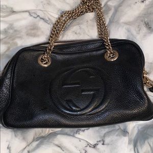 Leather chain Gucci Bag